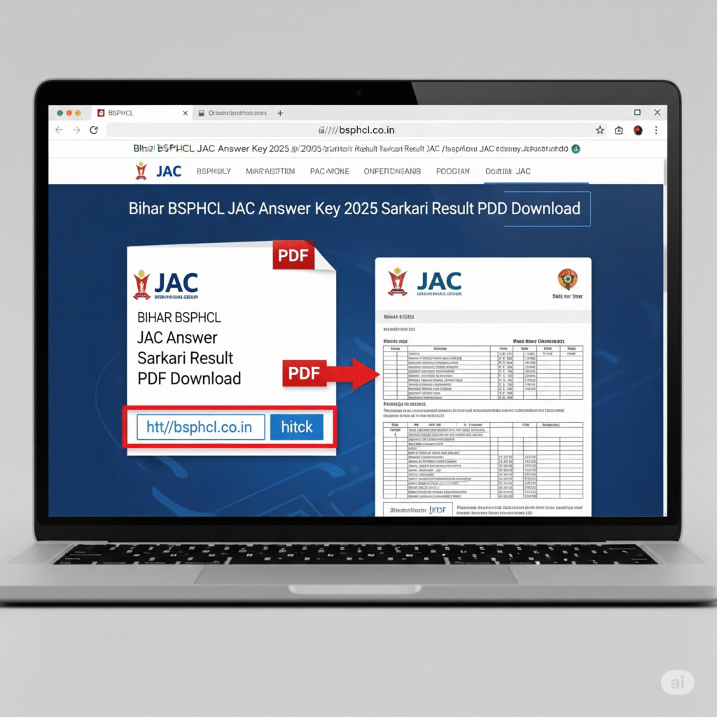 Bihar BSPHCL JAC Answer Key 2025 Sarkari Result PDF Download Link JAC Official Website bsphcl.co.in